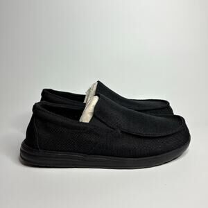 Bruno Marc Men's Canvas Slip On Stretch Loafers Sneakers in Black